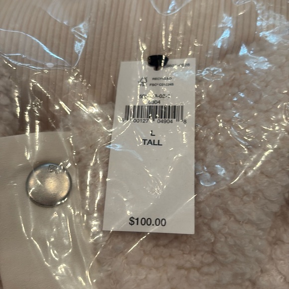 NWT Banana Republic Men’s Sherpa Quarter Snap Size LARGE TALL - Picture 7 of 9